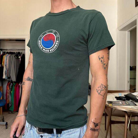 Vintage 90s Shortys Skateboards Asian Man Records Old Skate Tee - Picture 6 of 6